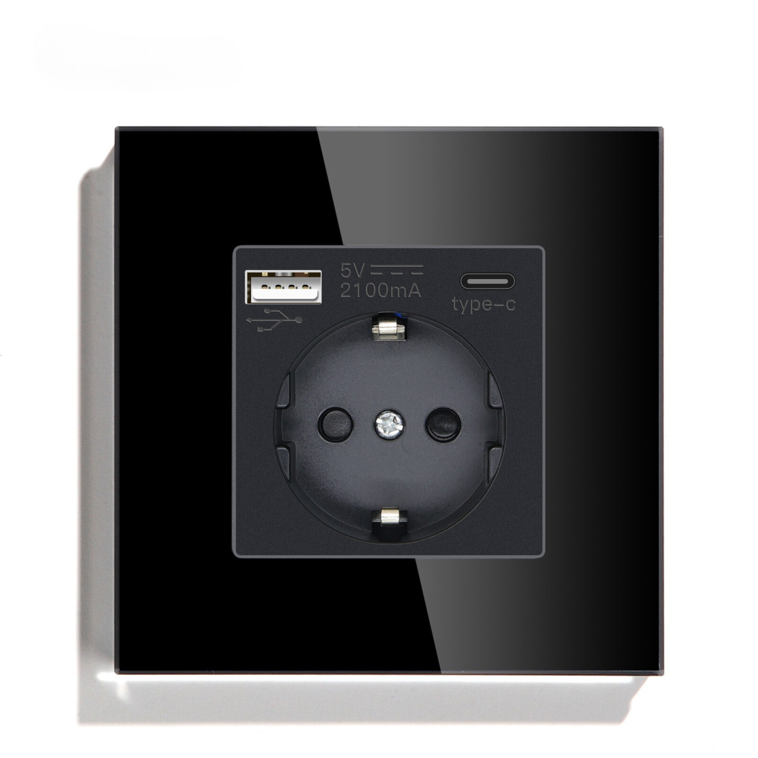 Wandcontactdoos | USB A & USB C | Enkel