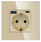 Wandcontactdoos | USB A & USB C | Enkel