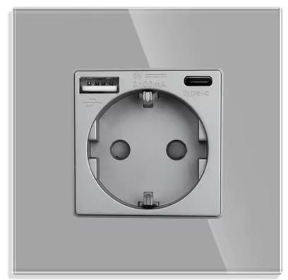 Wandcontactdoos | USB A & USB C | Enkel