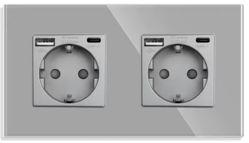 Wandcontactdoos | USB A & USB C | Duo